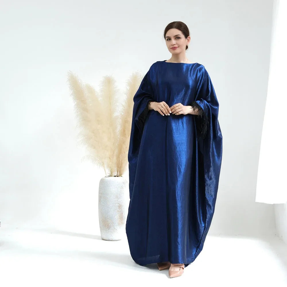 Luxury Abaya Sleeves With Feather for Muslim Women
