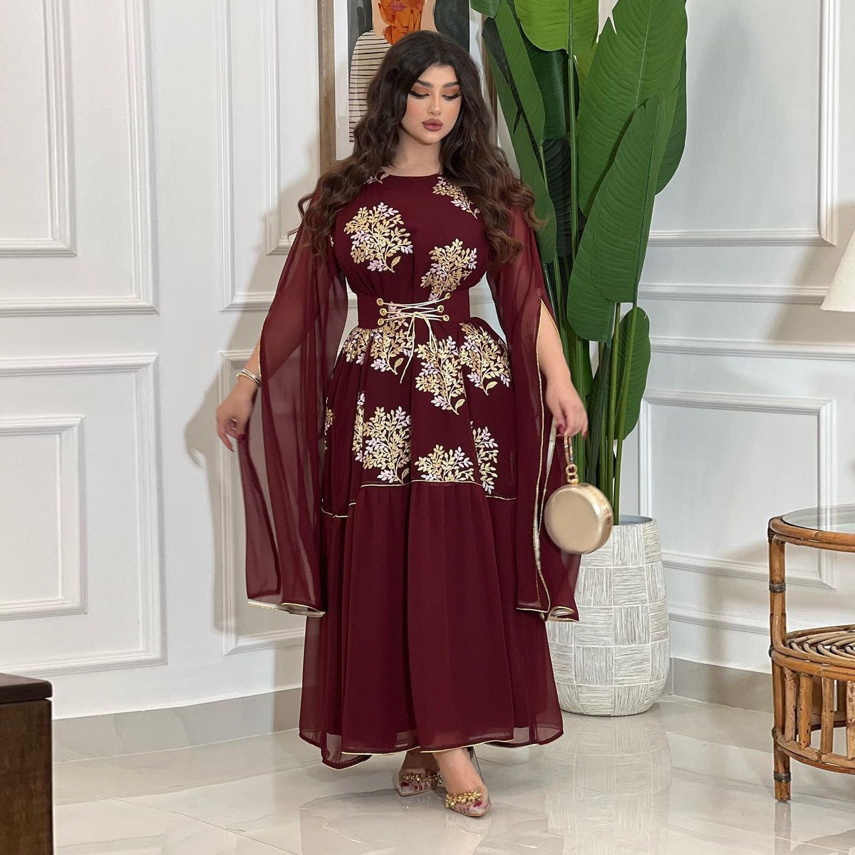Middle East Dubai Arab Abaya Muslim Dress