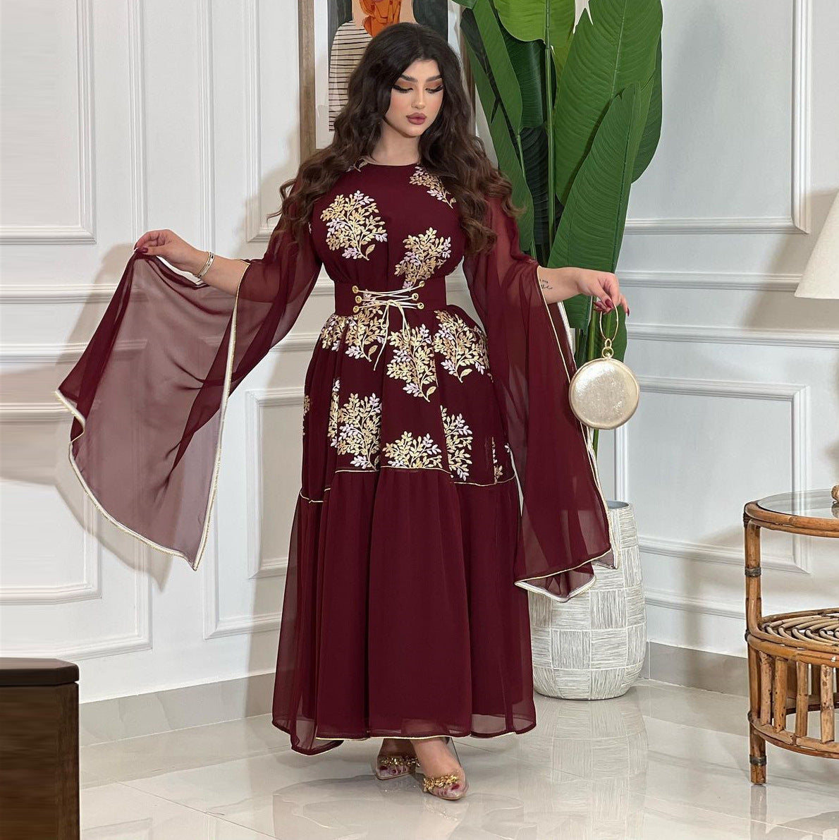 Middle East Dubai Arab Abaya Muslim Dress